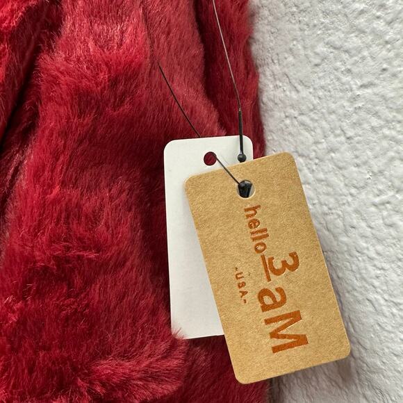 NWT, Hello 3 am Women’s Faux Fur & Faux Leather Burgundy Hand Bag or CrossBody - Picture 6 of 16